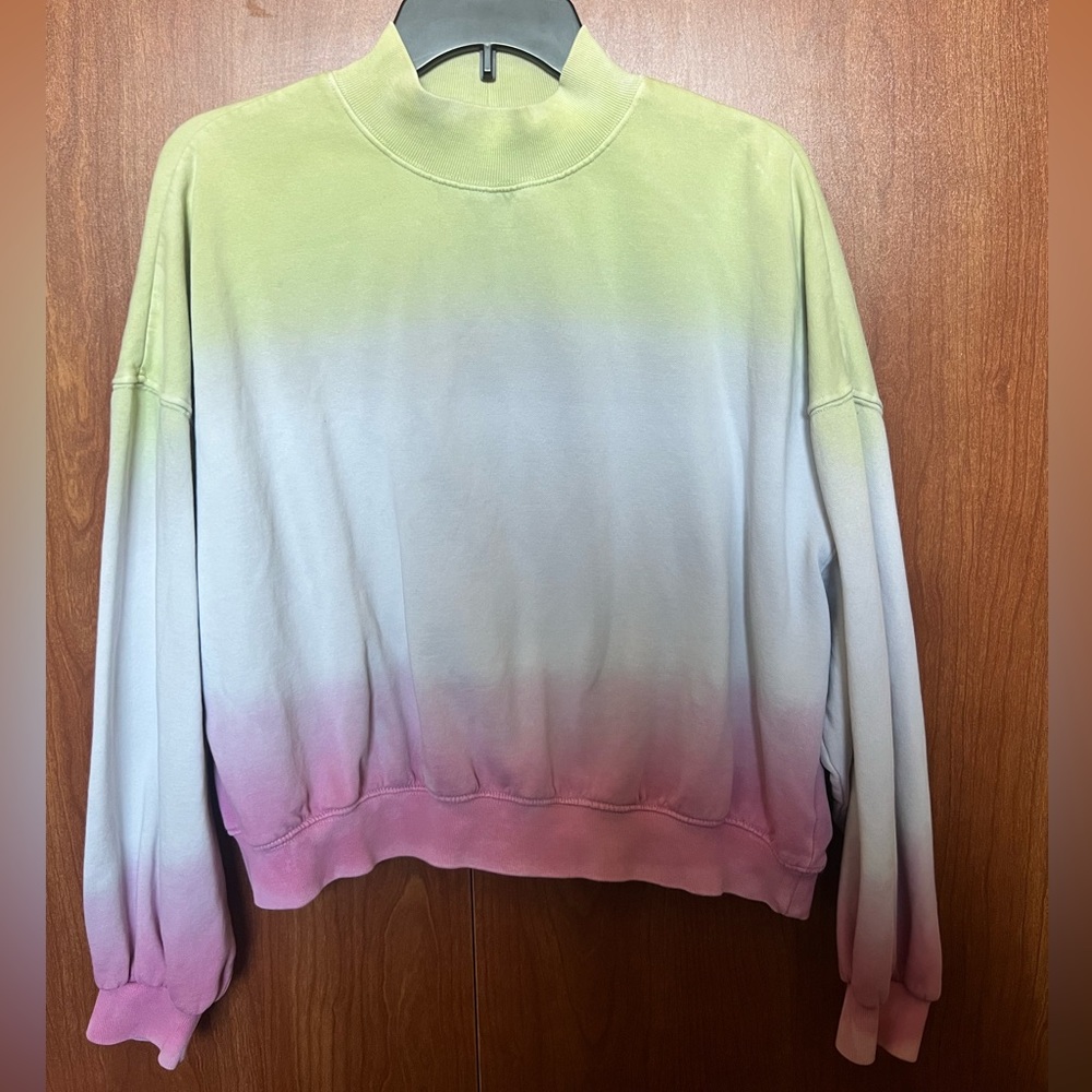 Pastel colored ombre sweatshirt